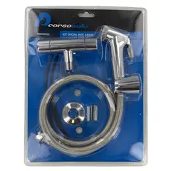 CORSOVALV - Kit flexible ducha árabe con llave doble