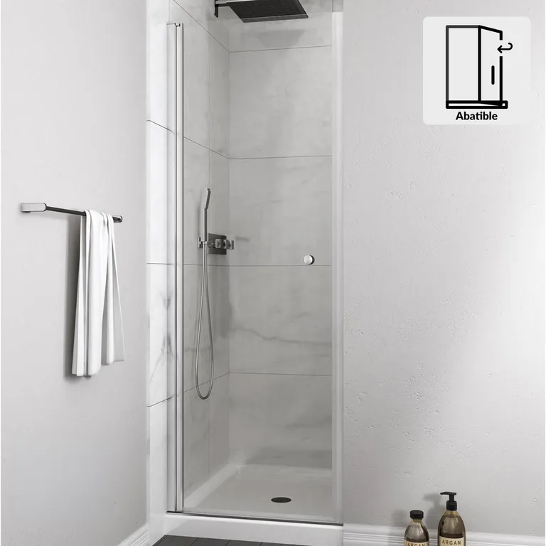 Mampara puerta abatible 800x1900 6mm easy clean