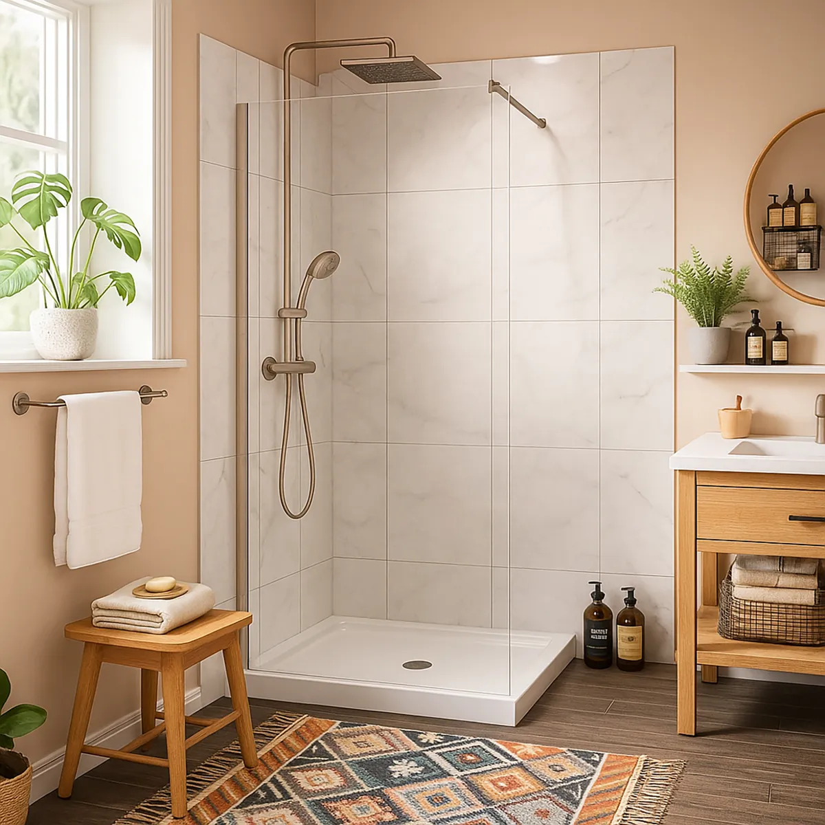 DUSCHY - Mampara fija 80x190 cm Easy Clean