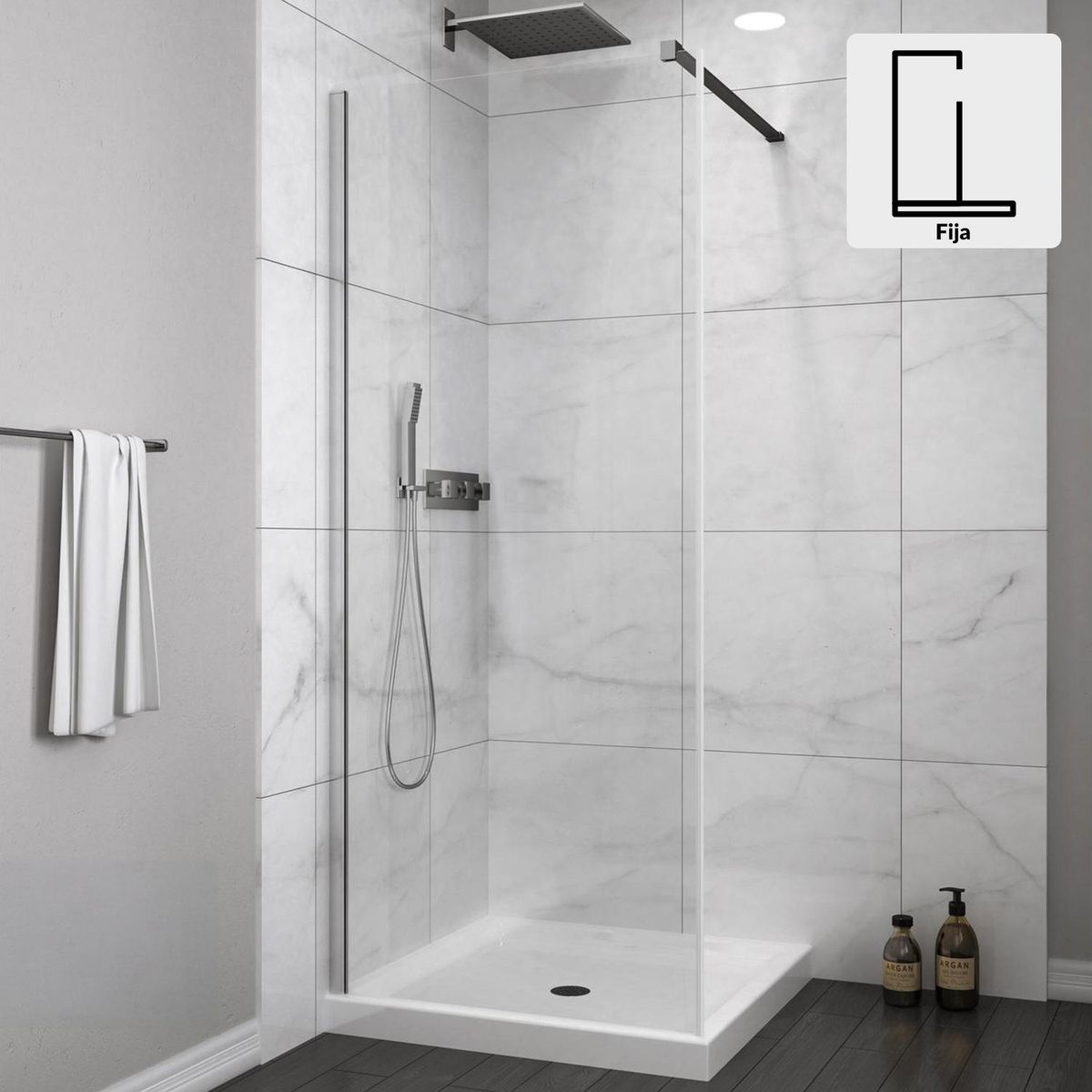 DUSCHY - Mampara fija 900x1900 6mm easy clean