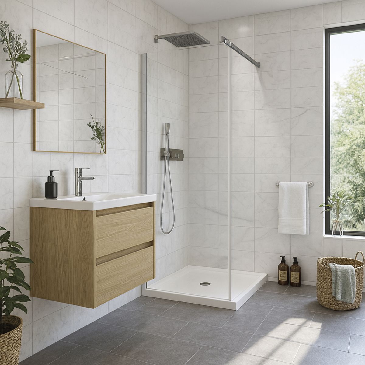 DUSCHY - Mampara fija 900x1900 6mm easy clean