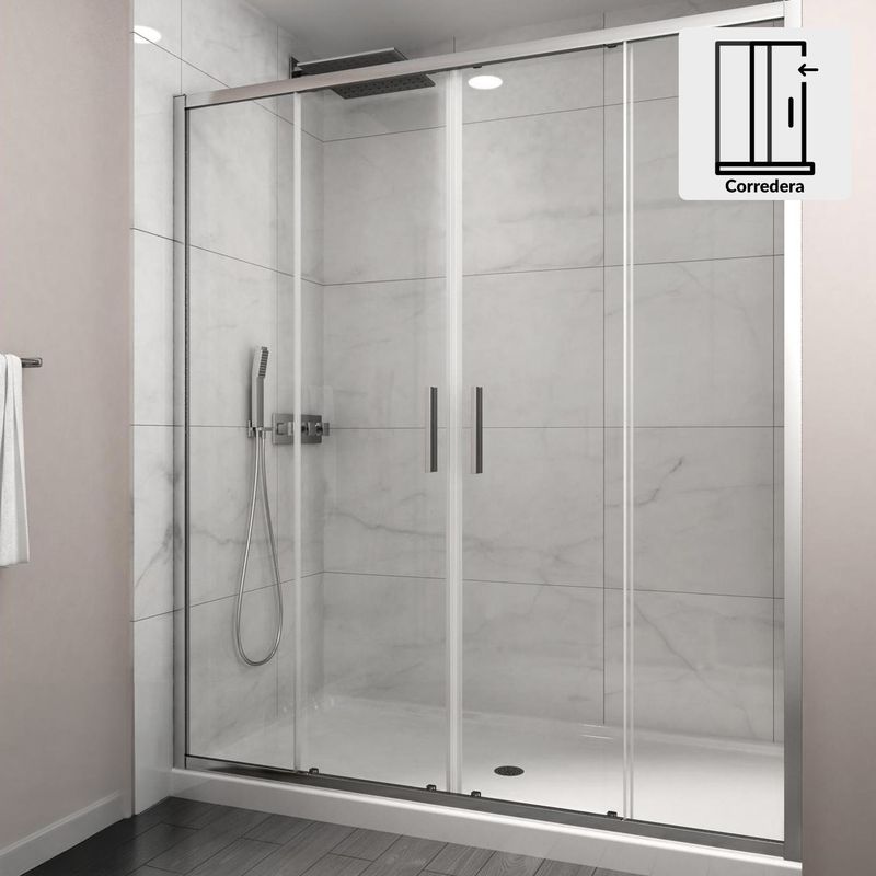 DUSCHY - Mampara corredera apertura frontal 1700x1900 6mm easy clean