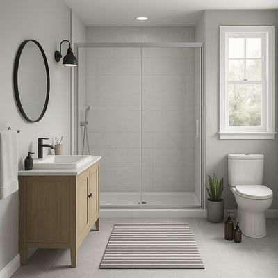 Imagen 2 del producto Mampara premium corredera frontal 1500x1900 6mm easy clean