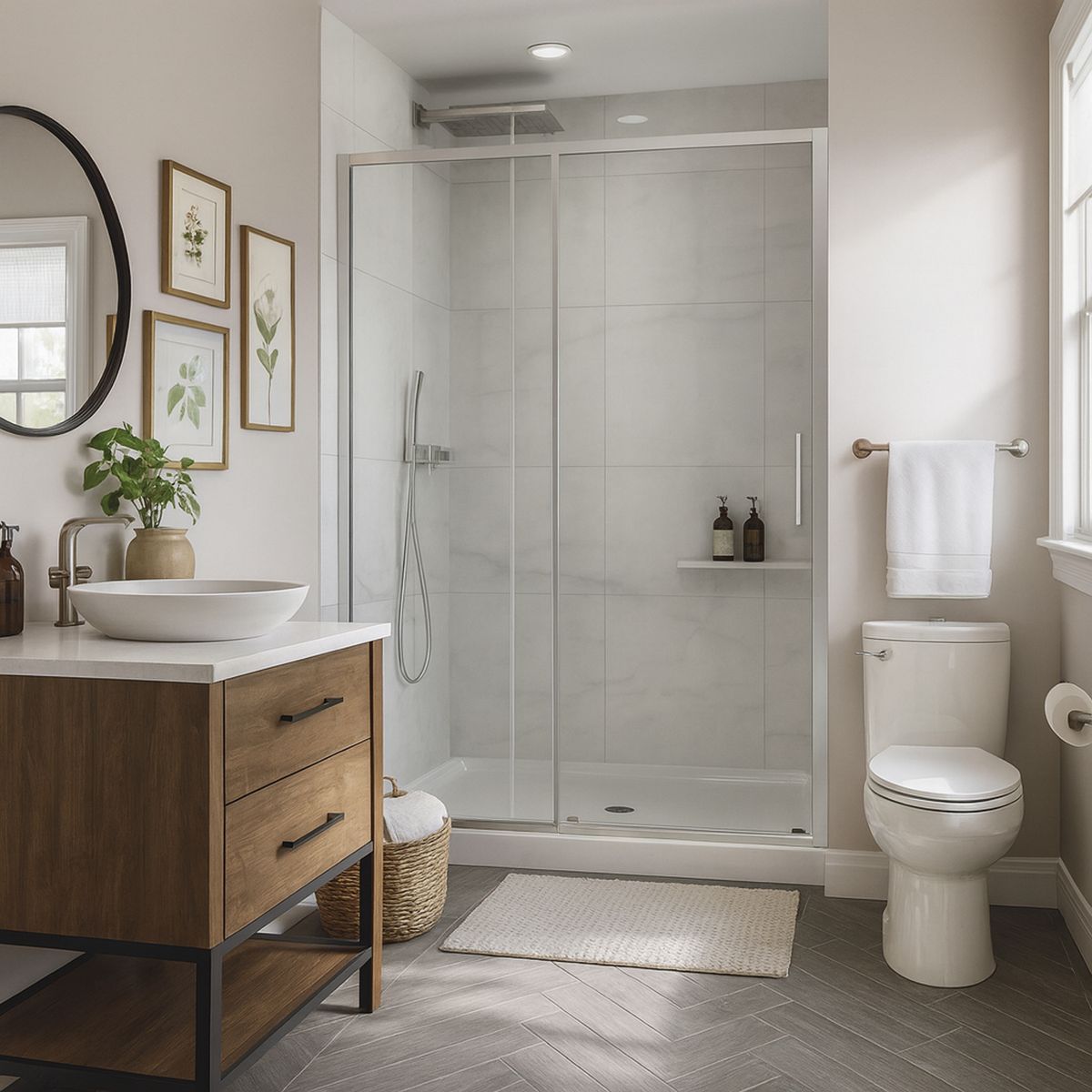 DUSCHY - Mampara Premium Corredera Frontal 1600x1900 6mm Easy Clean