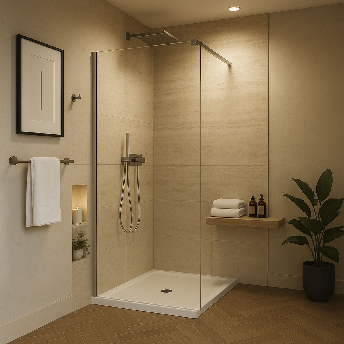 DUSCHY - Mampara fija 300x1900 6mm easy clean