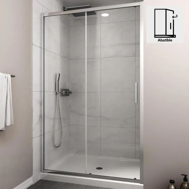 Mampara premium corredera frontal 1200x1900 6mm easy clean