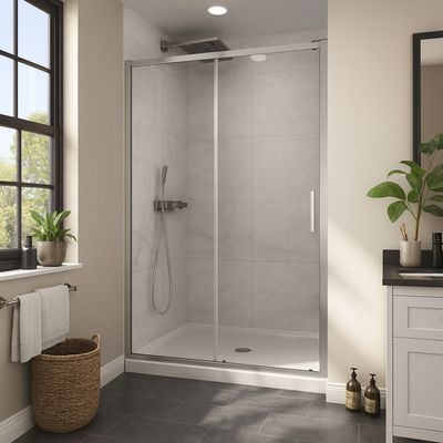 Imagen 2 del producto Mampara premium corredera frontal 1200x1900 6mm easy clean