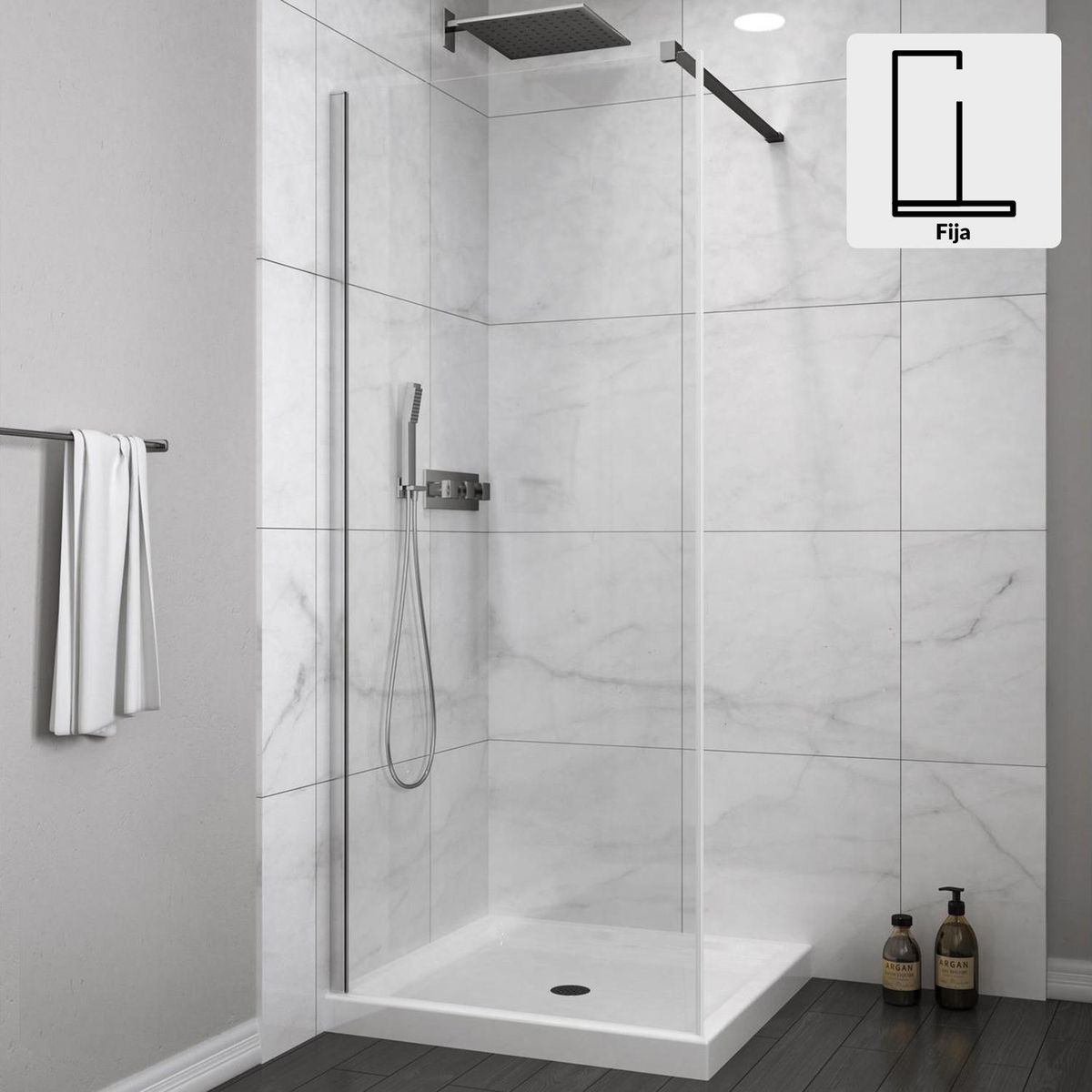 DUSCHY - Mampara fija 1000x1900 6mm easy clean