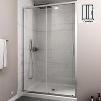 Mampara premium corredera frontal 1800x1900 6mm easy clean