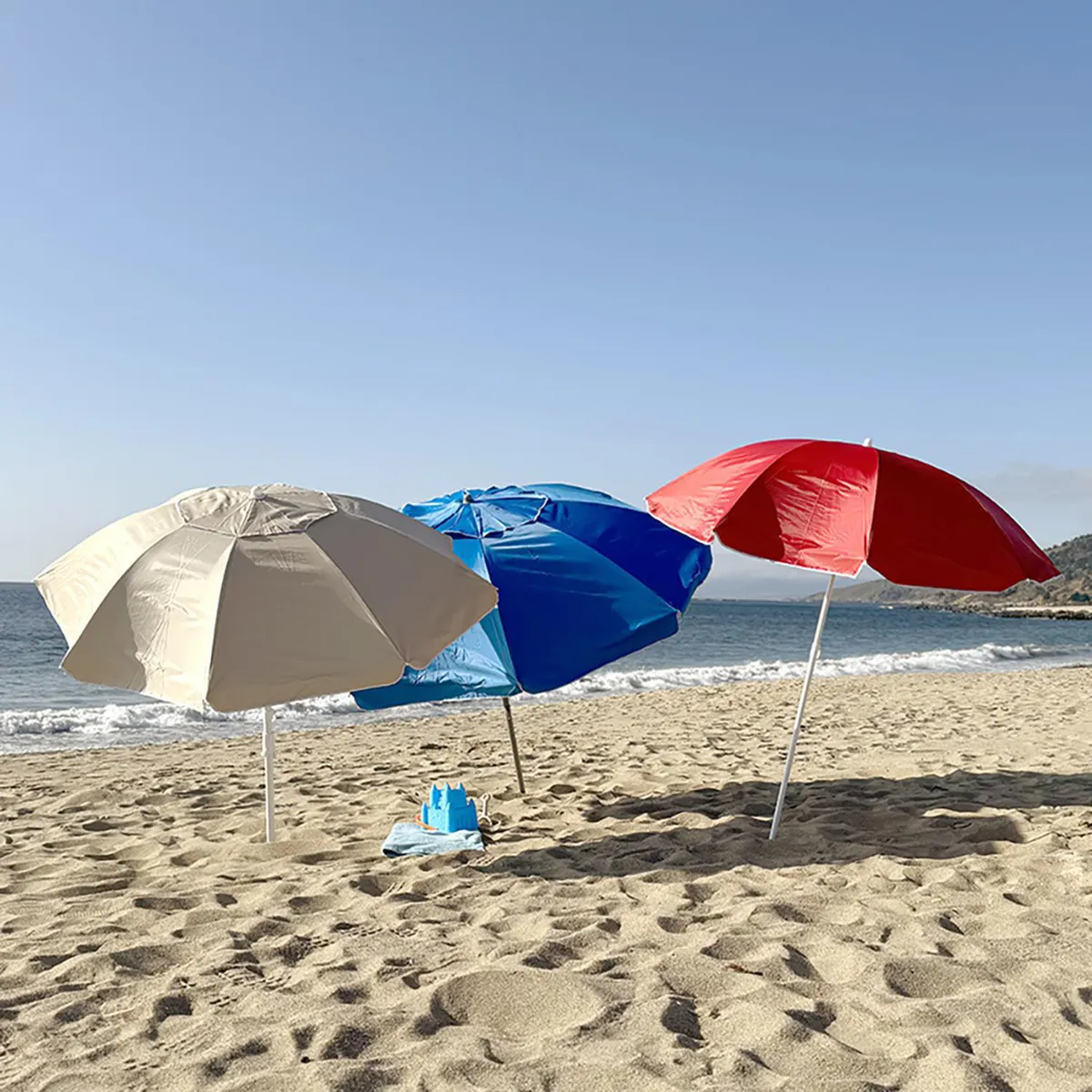 KLIMBER - Quitasol Playa Acero 2.5x2.3 metros Multicolor