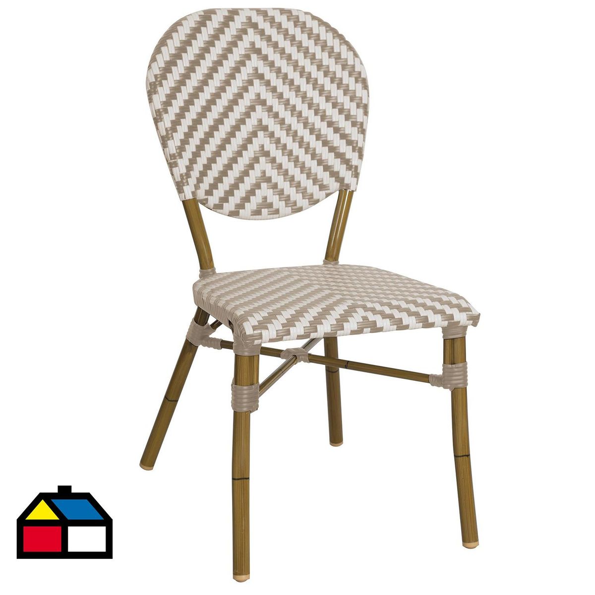 JUST HOME COLLECTION - Silla de terraza Paris. tabaco/beige