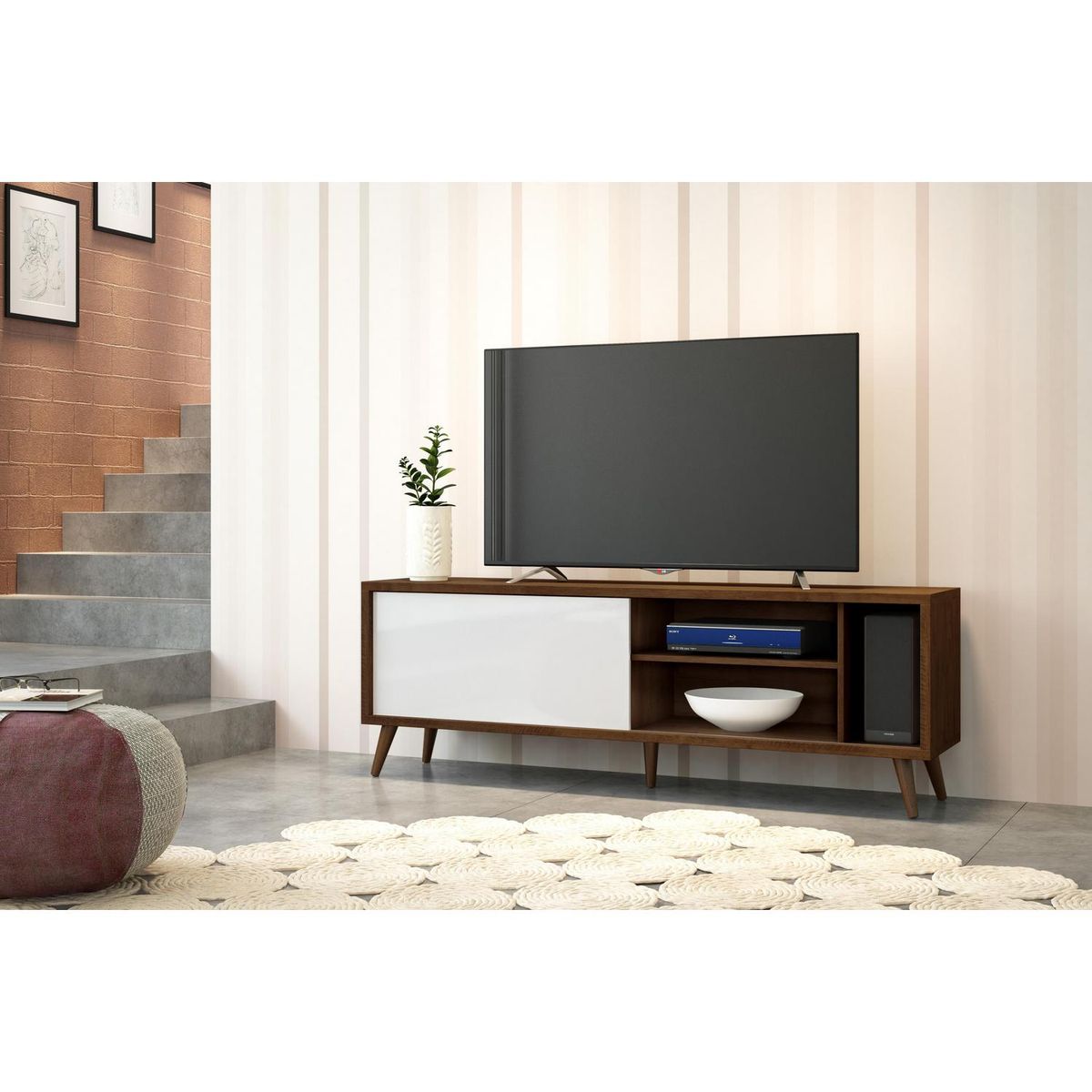 EXIT - Rack TV 55" 160x63x40 cm deck