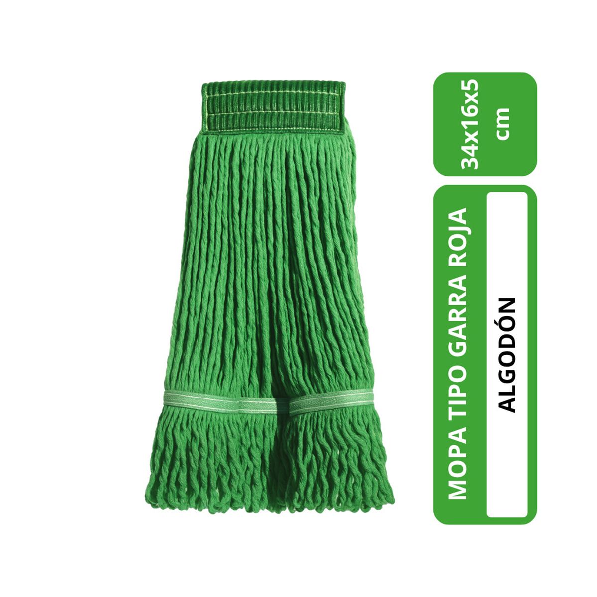 ALL CLEAN - Mopa Tipo Garra All Clean 90x43 cm Verde Sin Mango