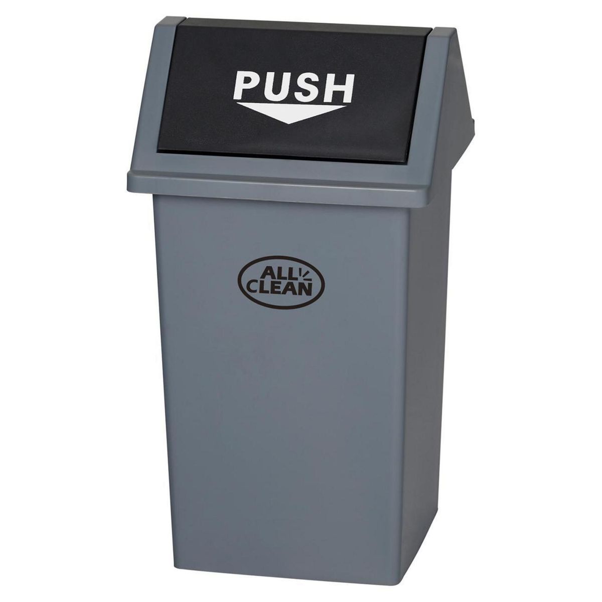 ALL CLEAN - Basurero 35 Litros PVC Gris