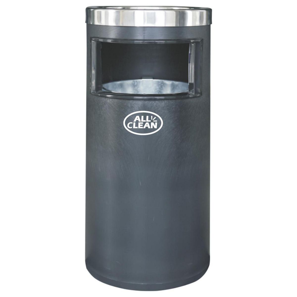 ALL CLEAN - Basurero 8 Litros Metal Negro