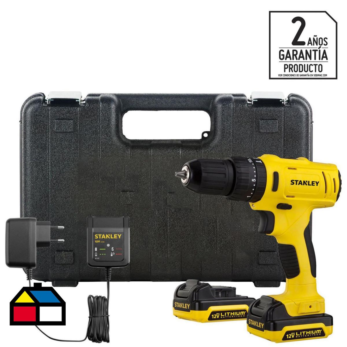 STANLEY - Taladro Inalámbrico Percutor 10 mm 12 V/2 Baterías