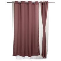 Set Cortinas Yasmin Tela 140x220 cm Café