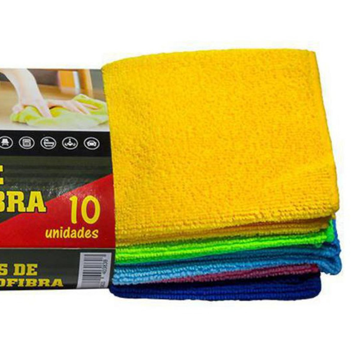 ALL CLEAN - Set de Paños All Clean 45x43 cm Multicolor 10 Unidades