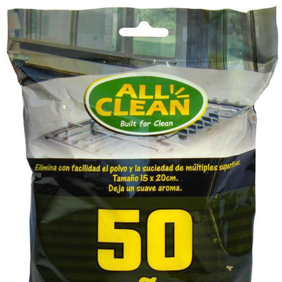 ALL CLEAN - Paños Multiuso All Clean 50 Unidades Limpieza Superficies