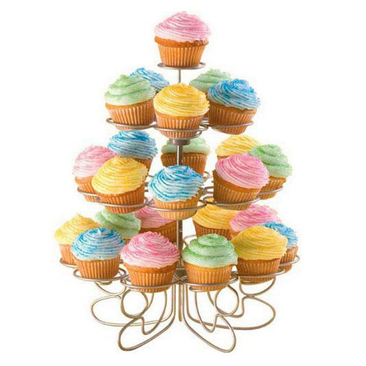 SOHOGAR - Soporte cupcakes metal 41x55 cm blanco