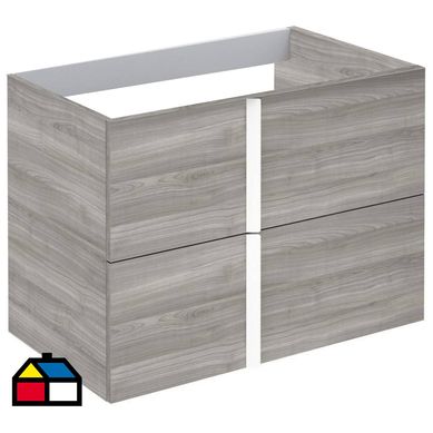 Mueble de bao 80 onix + 2 cajones gris