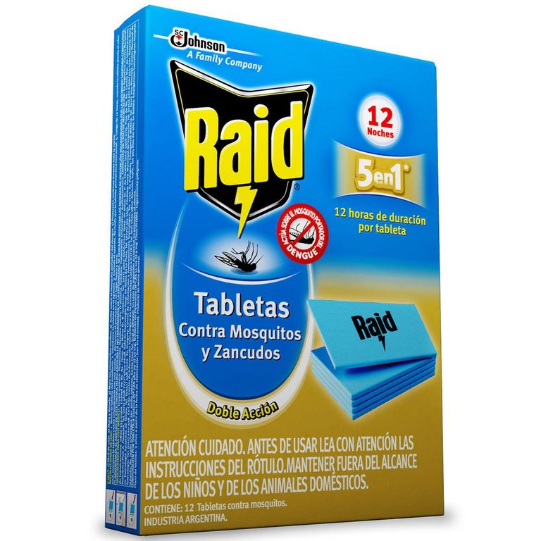 Insecticida para zancudo en tabletas 12 unidades