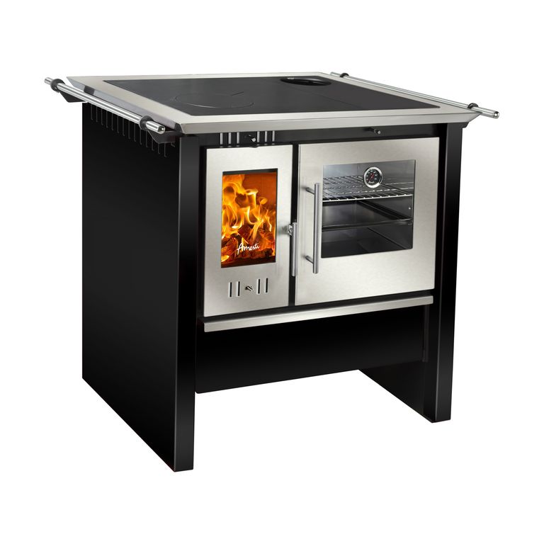 Cocina a Leña 1 Platos Negro Allegra