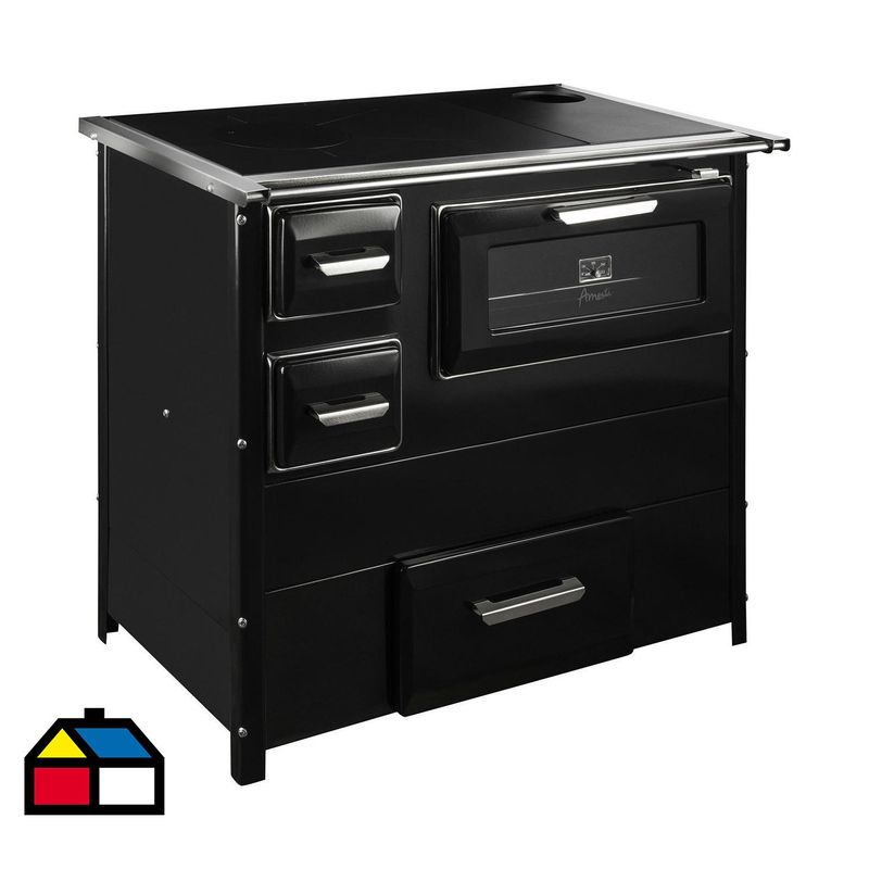 AMESTI - Cocina a Leña 1 Platos Negro Annetta Negra