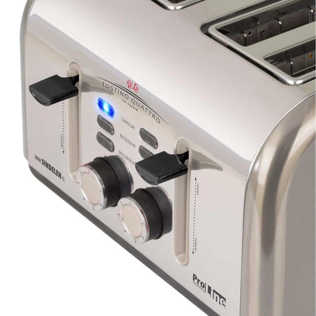 SINDELEN - Tostadora de 4 rebanadas 1.600 W