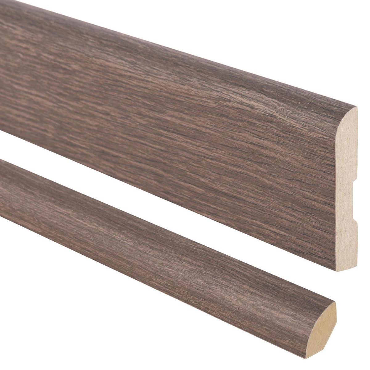 MAFORSA - Pack 2 guardapolvos 12x70mm +2 cuarto rodón 20x20mm MDF Roble Hacienda