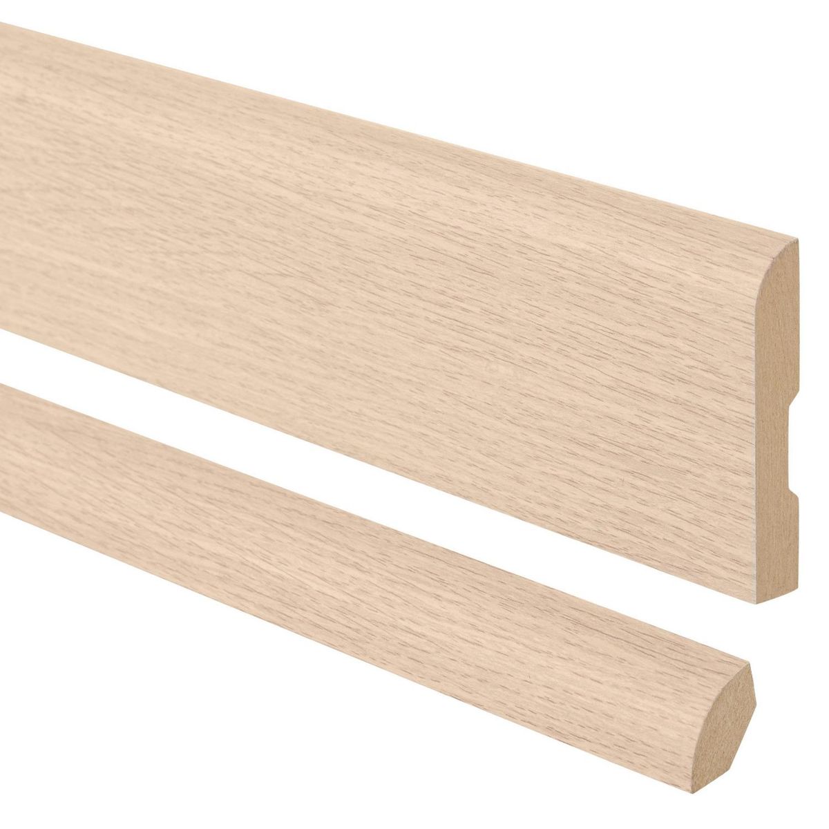 MAFORSA - Pack2 guardapolvos 12x70mm +2 cuarto rodón 20x20mm MDF Roble Castellon