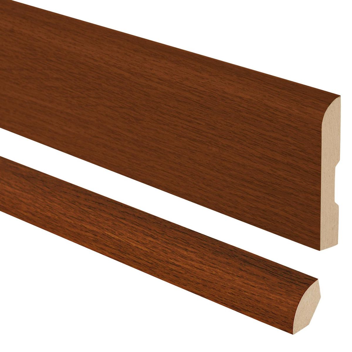MAFORSA - Pack 2 guardapolvos 12x70mm + 2 cuarto rodón 20x20mm MDF Walnut