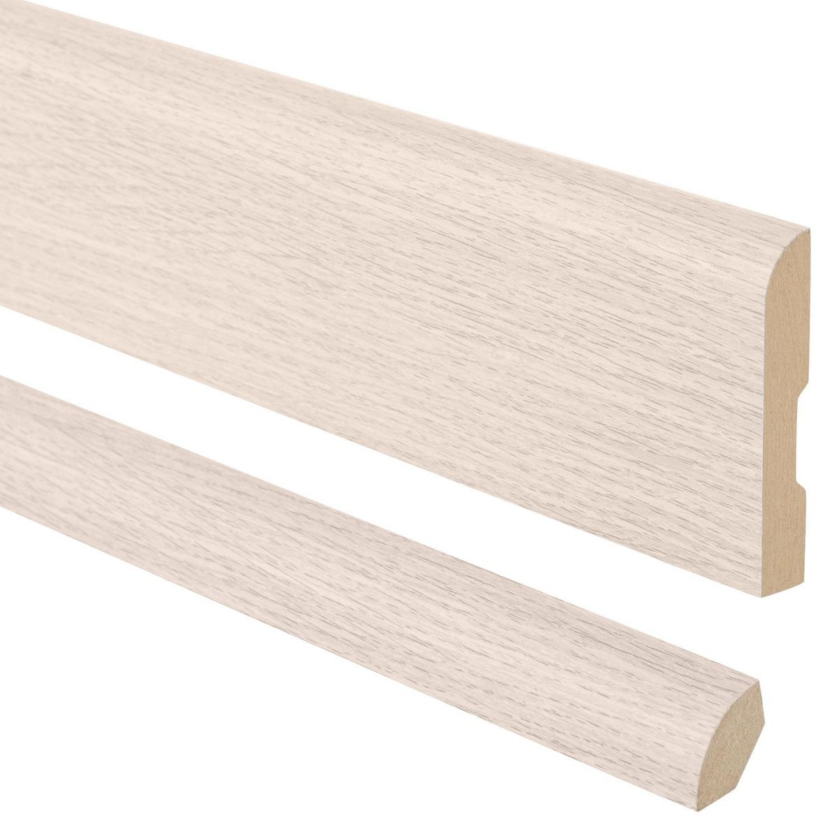 MAFORSA - Pack 2 guardapolvos 12x70mm + 2 cuarto rodón 20x20mm MDF Kobe Avorio