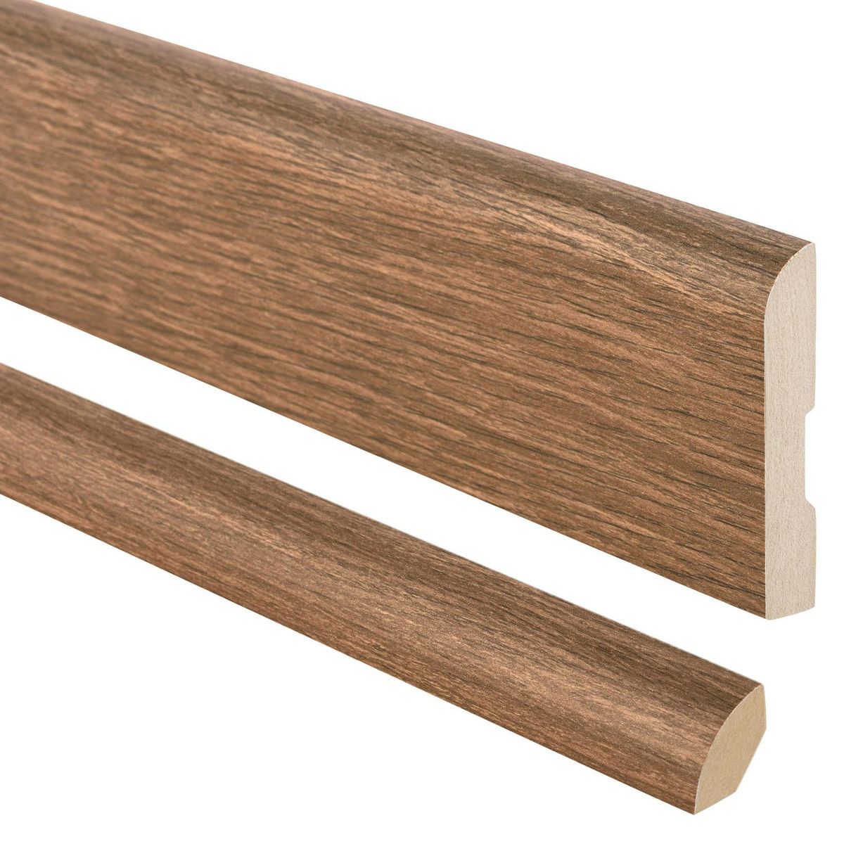 MAFORSA - Pack 2 guardapolvos 12x70mm + 2 cuarto rodón 20x20mm MDF Eucalipto