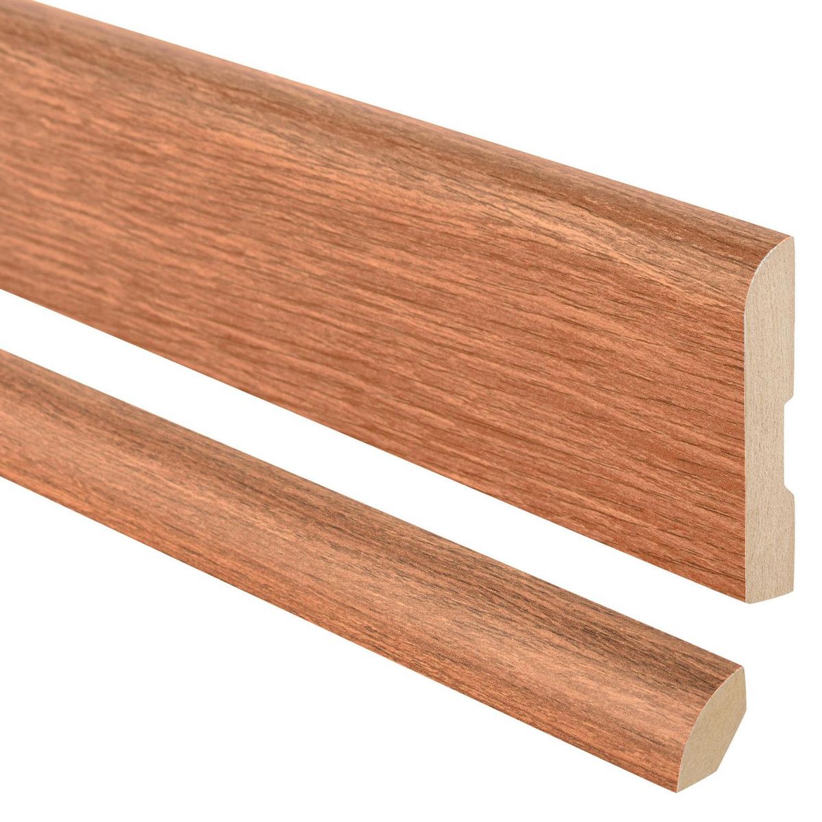 MAFORSA - Pack 2 guardapolvos 12x70mm + 2 cuarto rodón 20x20mm MDF Cerezo Peral