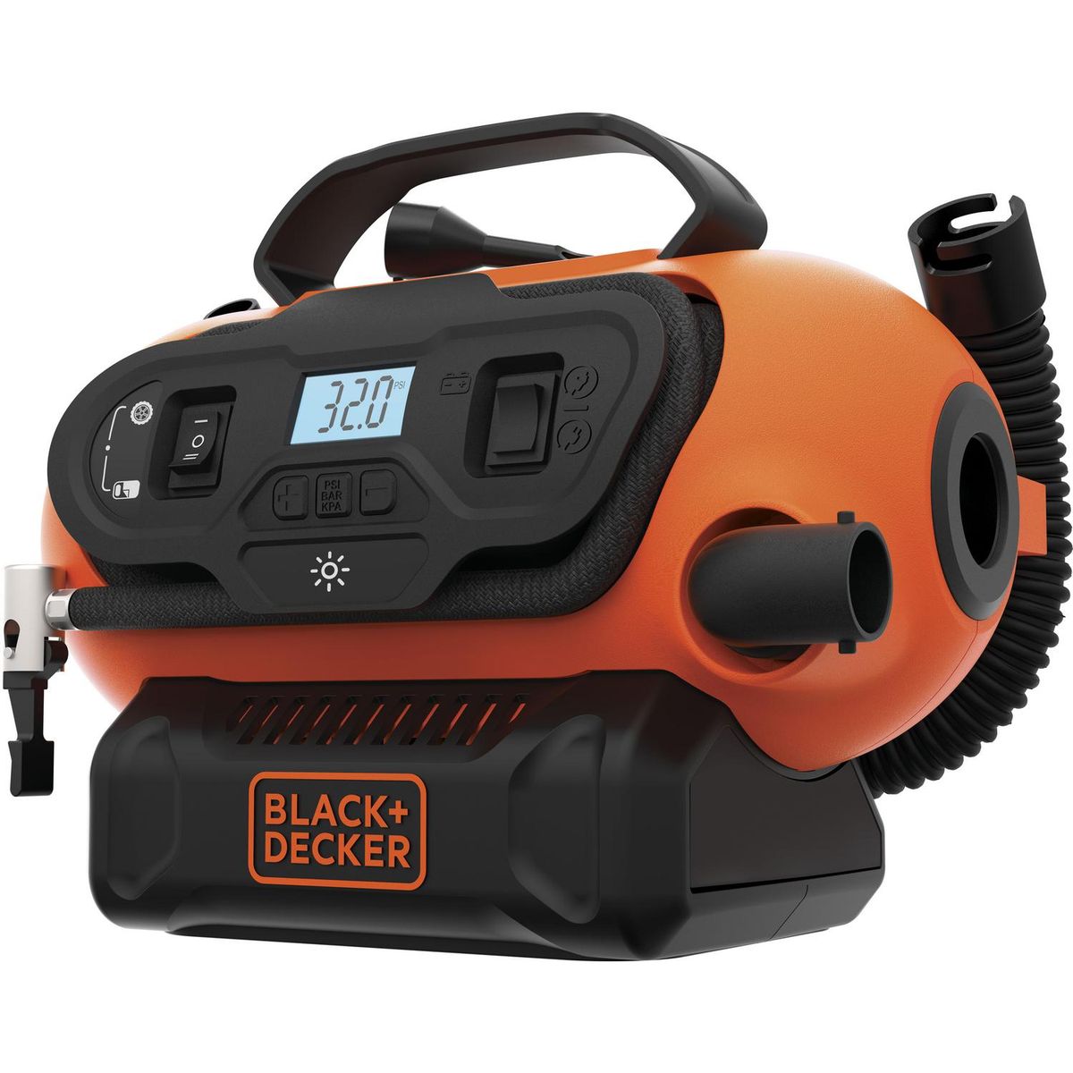 BLACK+DECKER - Compresor de Aire Digital Black+Decker 20v 160 Psi para Auto