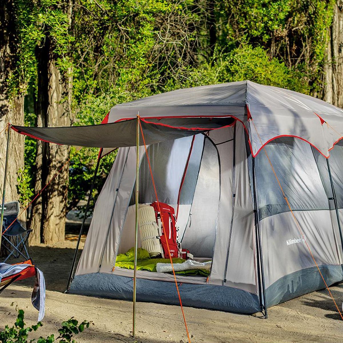 KLIMBER - Carpa Camping Galeras 6 Personas Taupe/negro