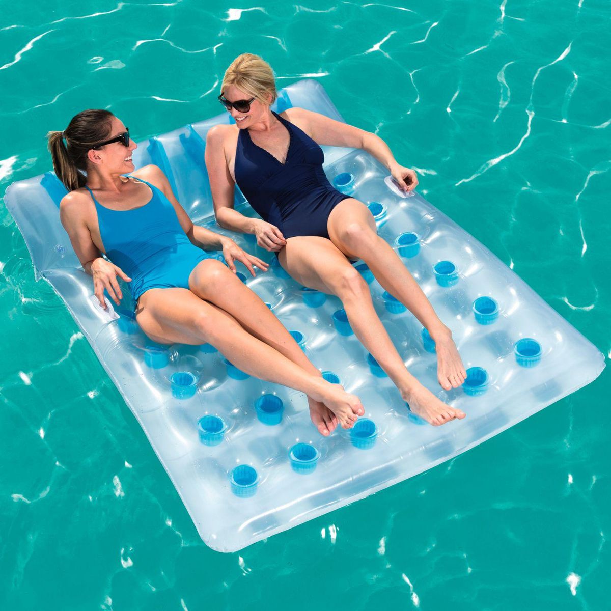 BESTWAY - Flotador Doble Blanco/celeste 142x24x193 cm