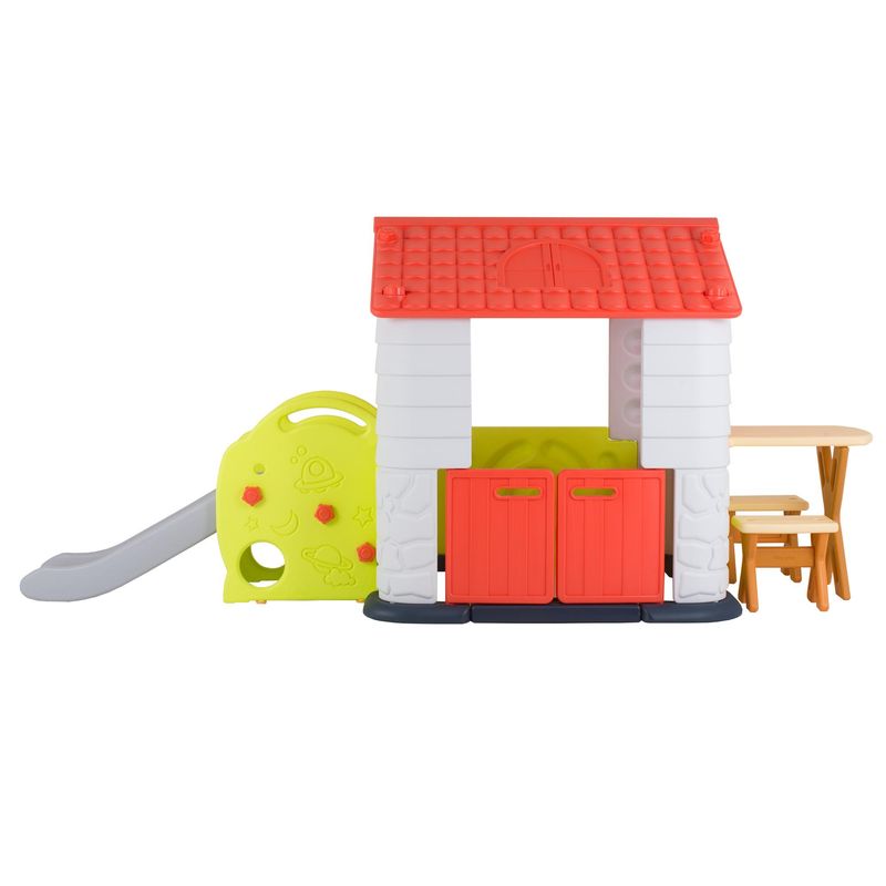 EDU PLAY - Casa de Juego Resbalín + Mesa 114x121x224 cm Multicolor