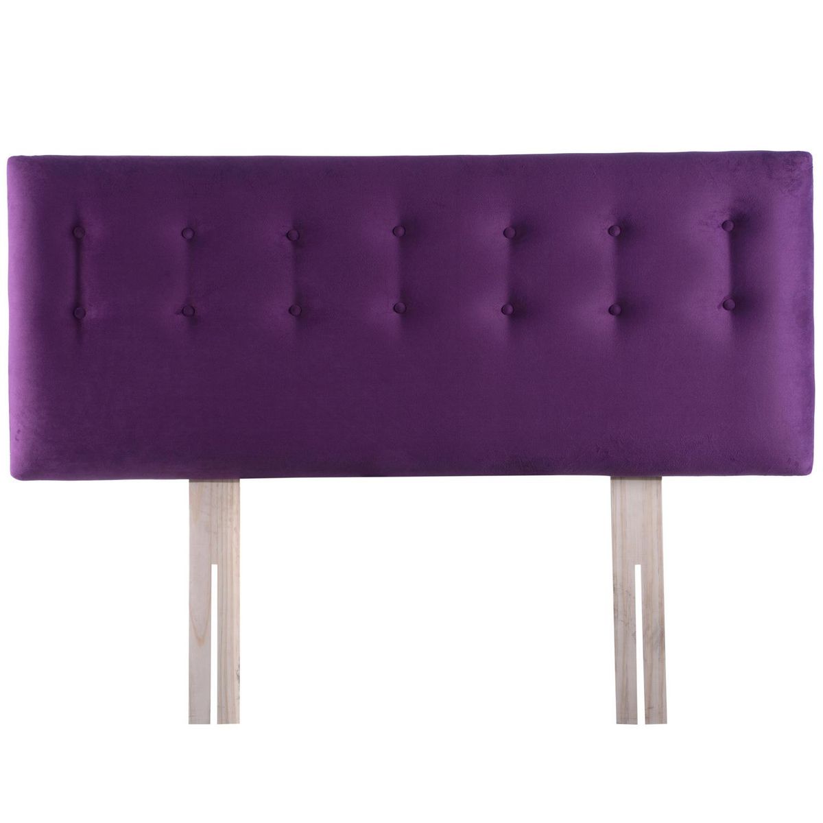 BODEVIR - Respaldo botone felpa 1,5 plazas morado