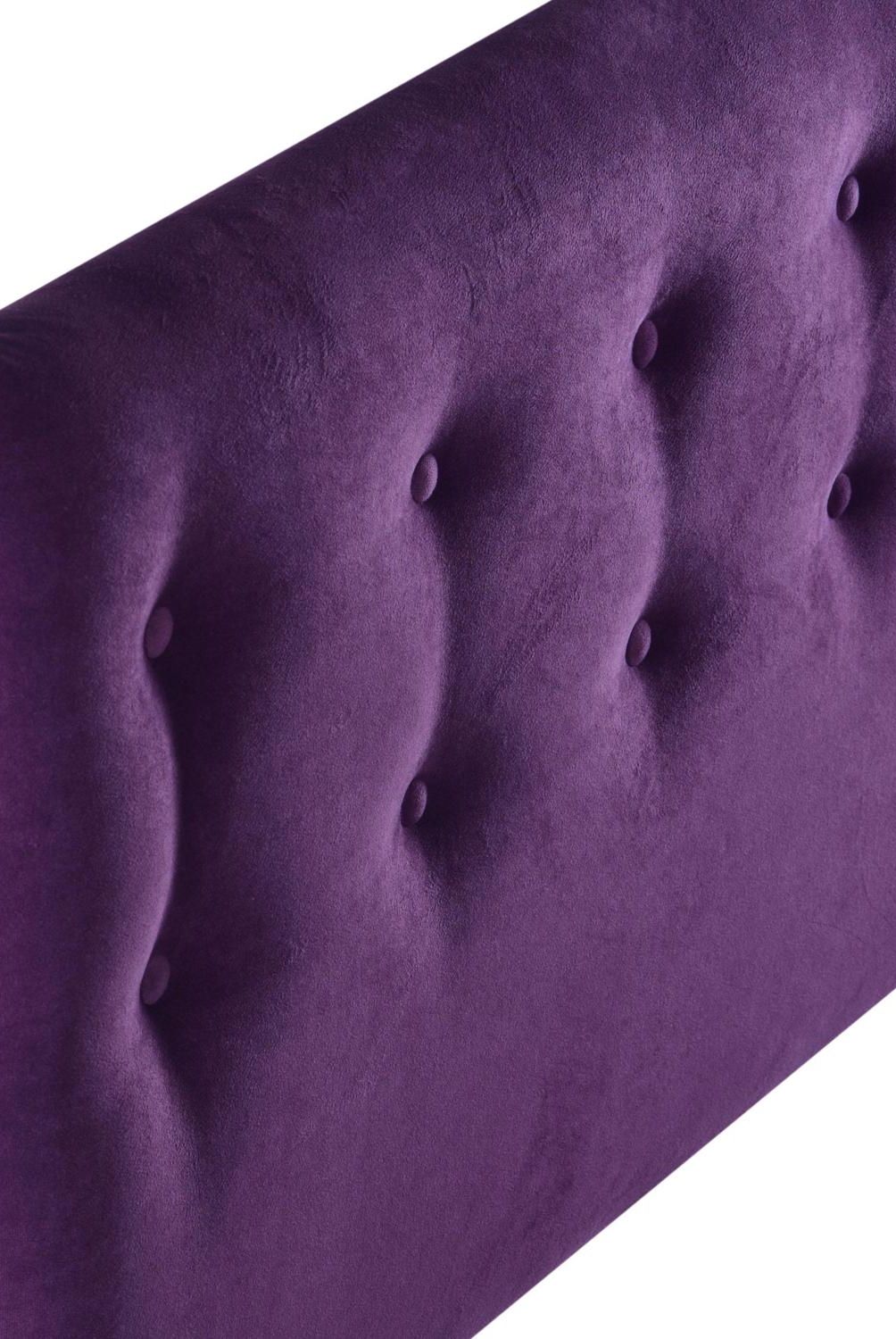 BODEVIR - Respaldo botone felpa 1,5 plazas morado