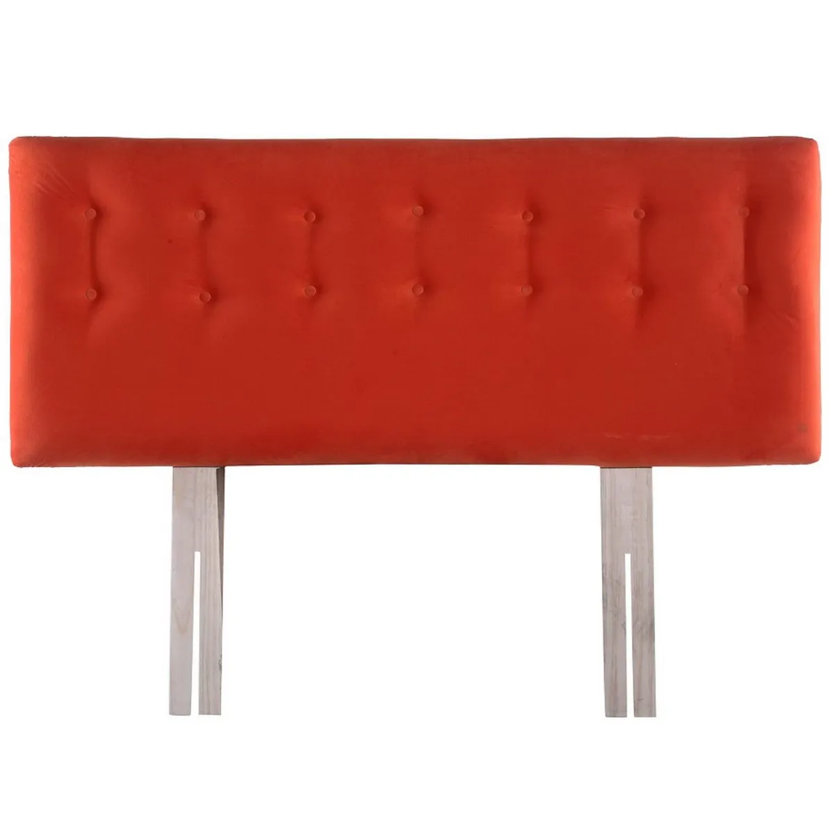 BODEVIR - Respaldo botone felpa 1,5 plazas naranjo