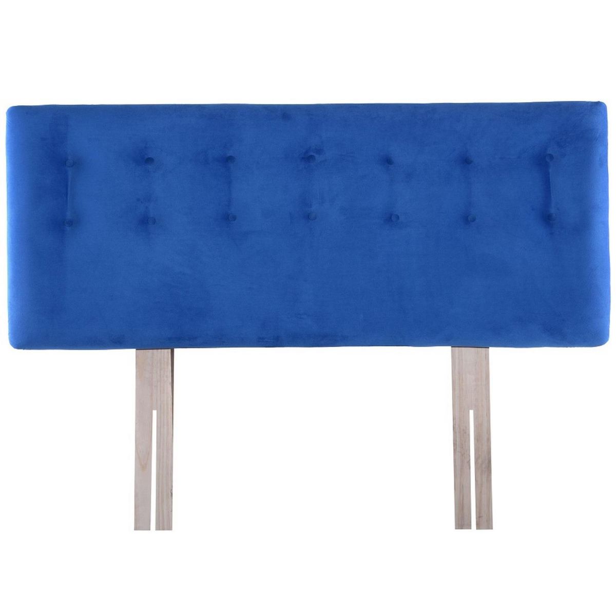 BODEVIR - Respaldo botone felpa 1,5 plazas azul rey