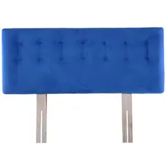 BODEVIR - Respaldo botone felpa 1,5 plazas azul rey