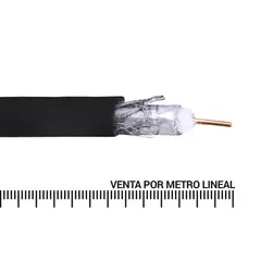 HALUX - Cable Coaxial RG 6 Negro Metro Lineal