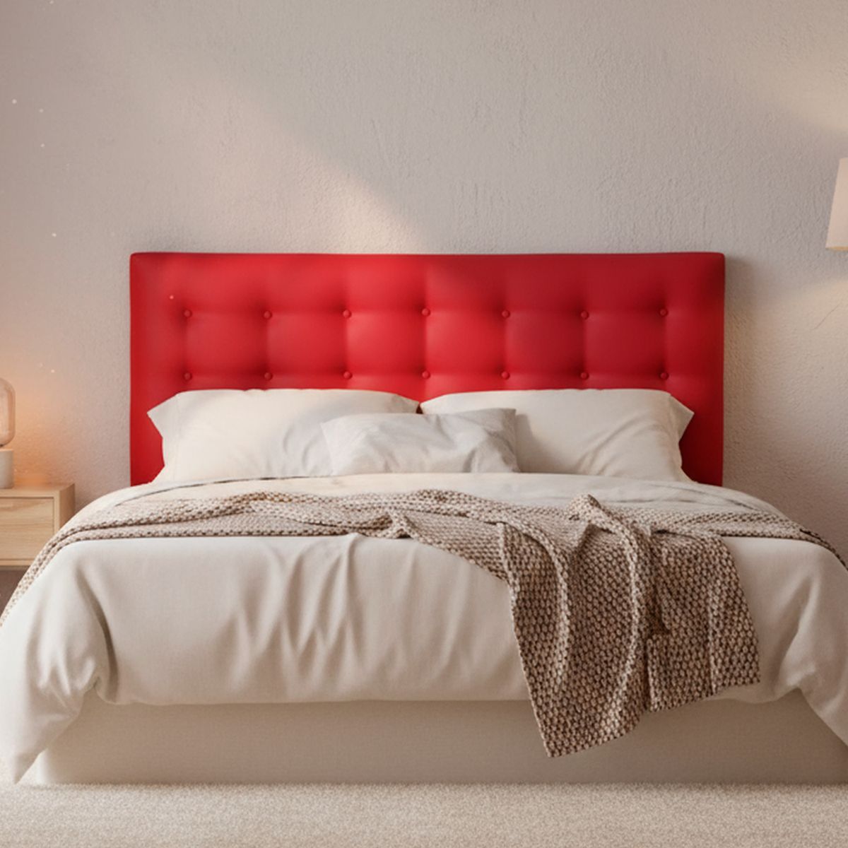 BODEVIR - Respaldo botone PU 1,5 plazas rojo