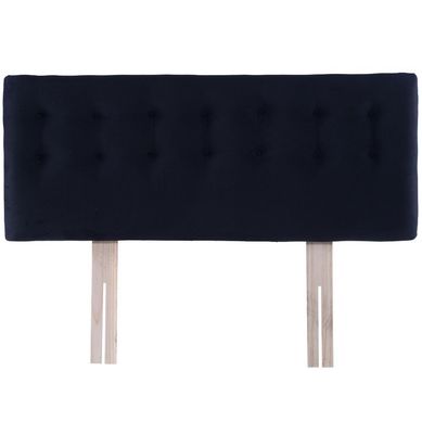 Respaldo botone felpa 1,5 plazas negro