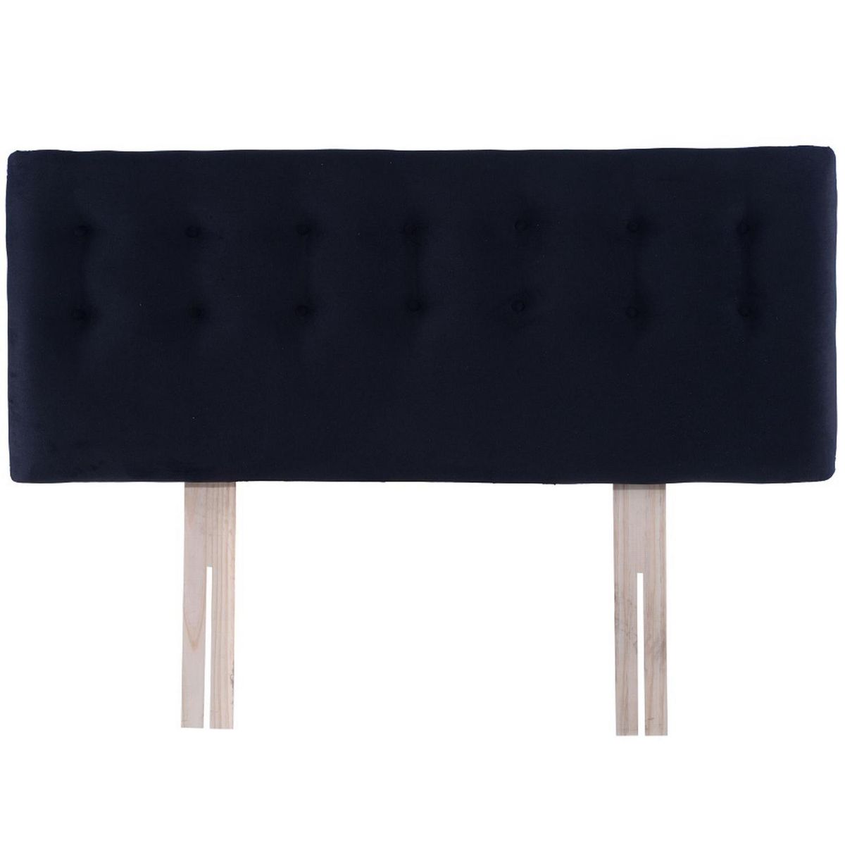 BODEVIR - Respaldo botone felpa 1,5 plazas negro