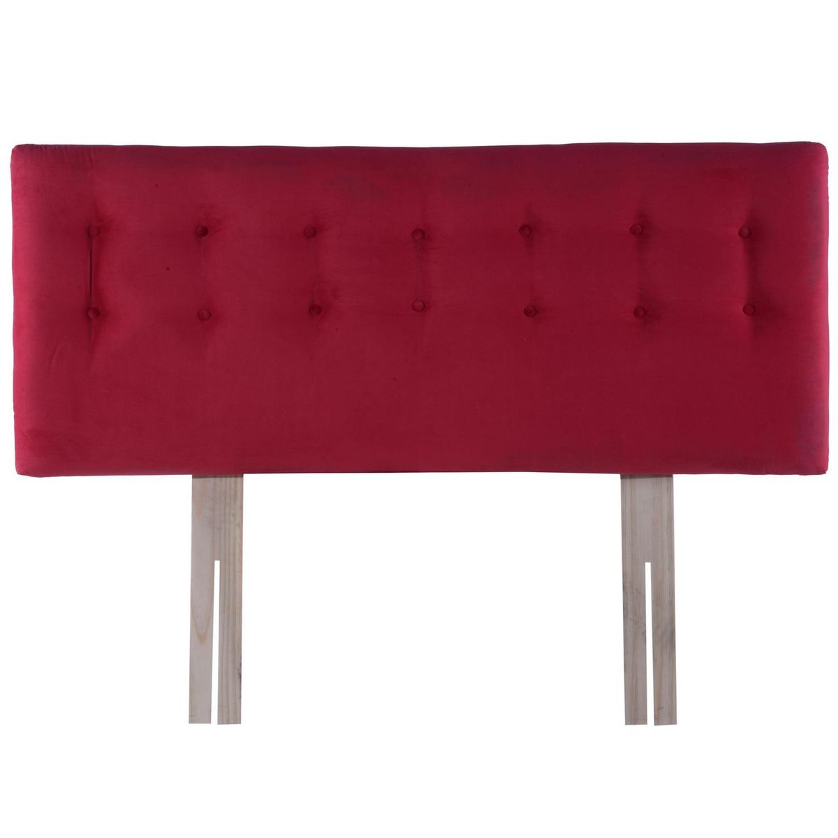 BODEVIR - Respaldo botone felpa 1,5 plazas rojo