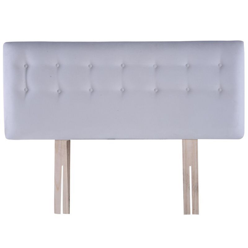 BODEVIR - Respaldo botone felpa 1,5 plazas crudo